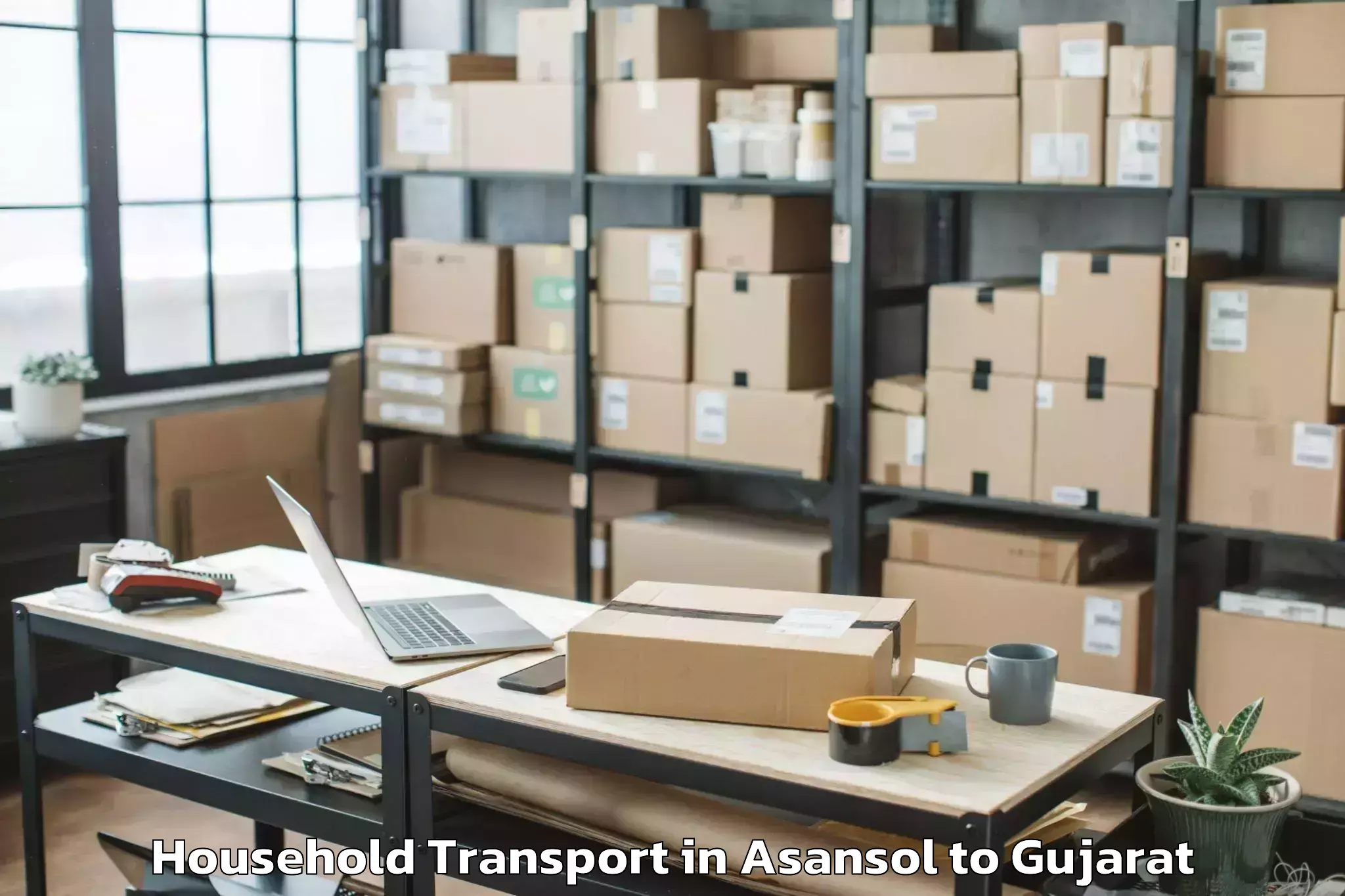 Hassle-Free Asansol to Cept University Ahmedabad Household Transport